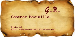 Gantner Maximilla névjegykártya